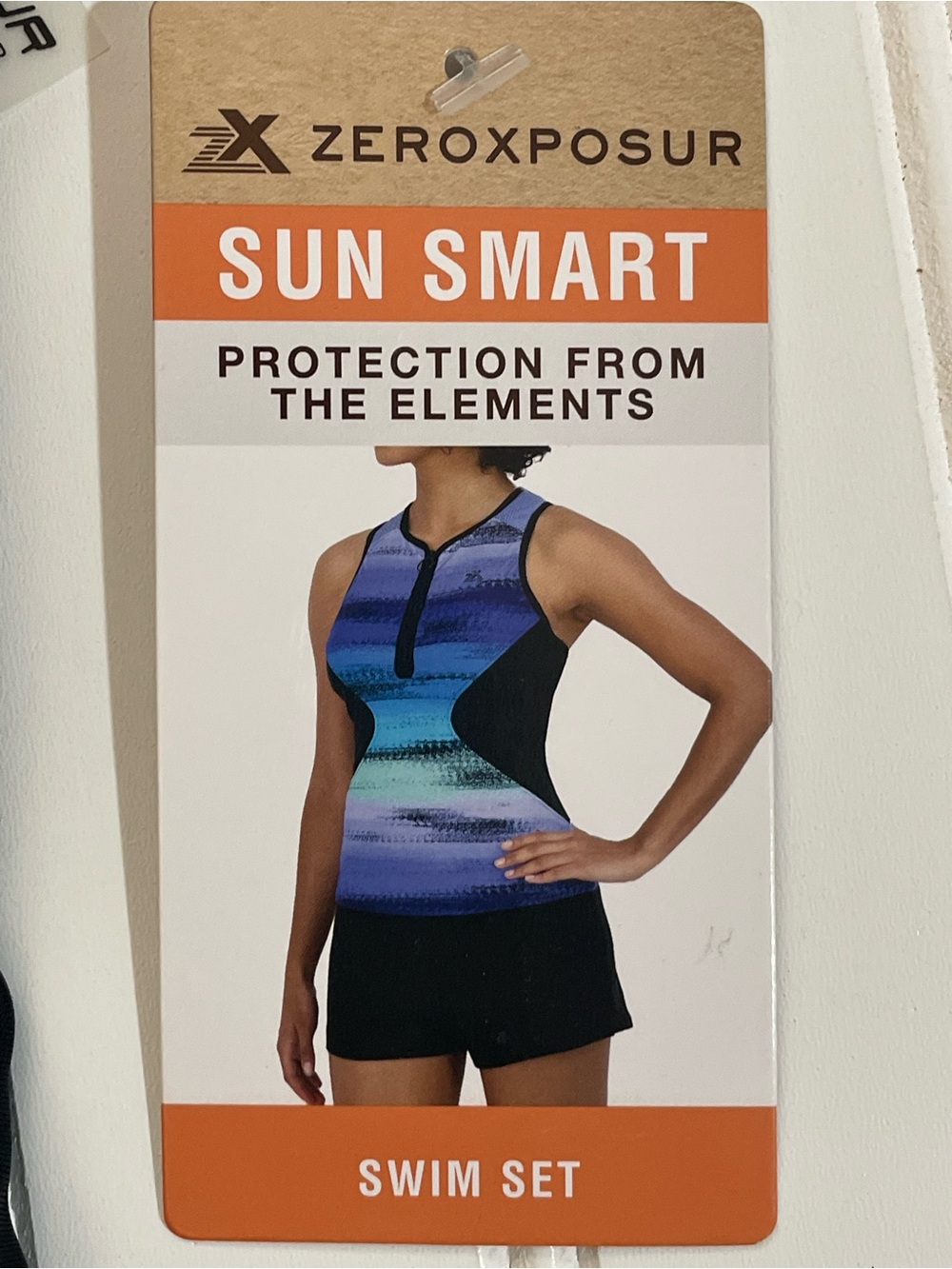 ZeroXposur Women’s Blue Cornflower Tankini Swim Short Set Large 14